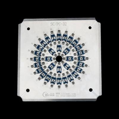 32 Port SC / PC Konektörü Fiber Optik Parlatma Plakası Paslanmaz Çelik S136