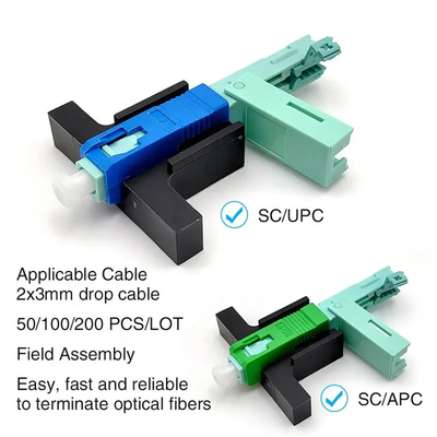 Saha Montajı Fiber Hızlı Konnektör Tek Modlu Fiber Optik SC APC UPC