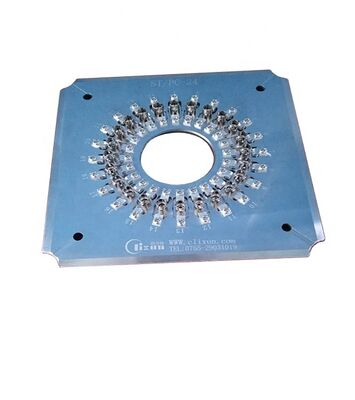 ST Bağlantıları için sertleştirilmiş paslanmaz çelik S136 Fiber Polishing Fixture, bir döngüde 24 bağlantı ve ekleme kaybı ≤0.20dB