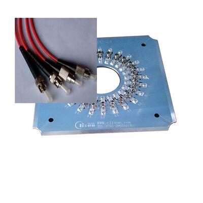 ST Bağlantıları için sertleştirilmiş paslanmaz çelik S136 Fiber Polishing Fixture, bir döngüde 24 bağlantı ve ekleme kaybı ≤0.20dB