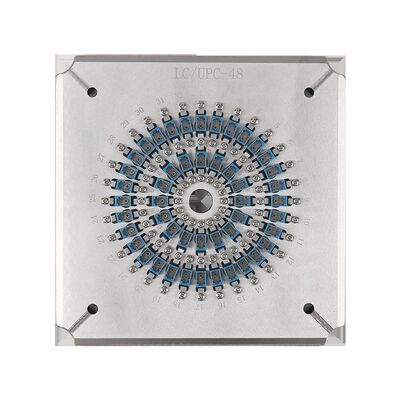 Yüksek verimlilikli öğütme için sertleştirilmiş paslanmaz çelikle 48 portlu LC PC Fiber Optic Polishing Jig