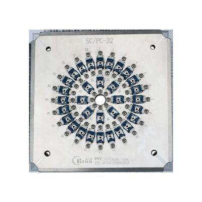 32 Delik Bağlantısı SC/UPC Sıvı Paslanmaz Çelik S136 Fiber Optic Polishing Jig ile cilalama tesisi