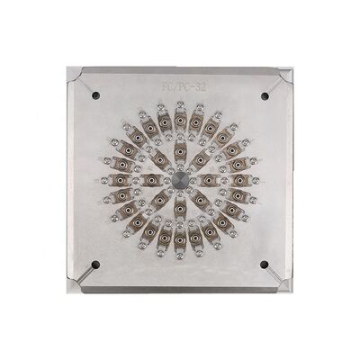 32 Port FC PC Fiber Optic Connector Polishing Fixture S136 sertleştirilmiş paslanmaz çelik ve IPC yapısı ile