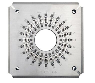 ST Yüksek verimlilik ve ekleme kaybı ≤0.20dB için sertleştirilmiş paslanmaz çelik S136 ile fiber optik 24/32 bağlantı cilalama tesisi