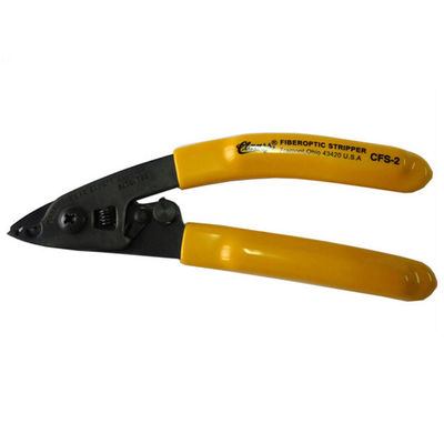 Küçük Boy 2 Delik lif Optik Kablo Aletleri Sıyırma Aleti 165mm Uzunluk Sarı Sap