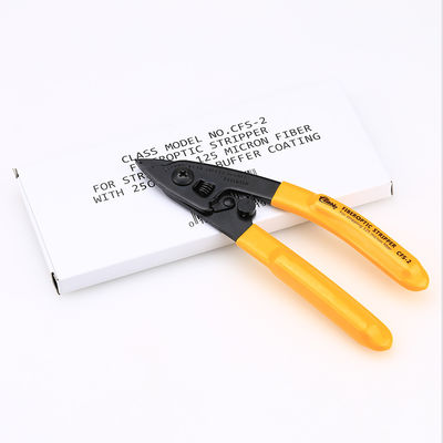 Küçük Boy 2 Delik lif Optik Kablo Aletleri Sıyırma Aleti 165mm Uzunluk Sarı Sap