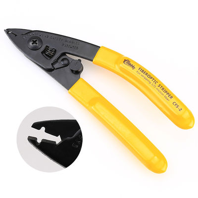 Küçük Boy 2 Delik lif Optik Kablo Aletleri Sıyırma Aleti 165mm Uzunluk Sarı Sap