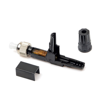 Siyah Ftth Gömülü lif Optik Kablo Konnektörleri Tek Modlu Hızlı Konnektör