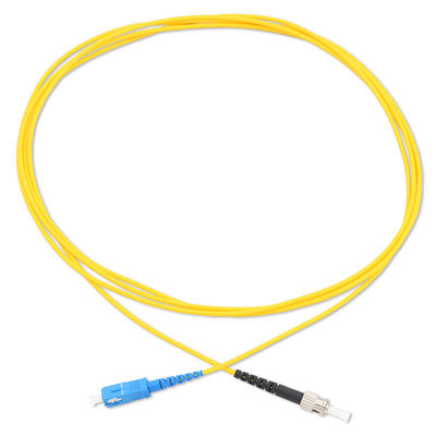 Sarı G657A2 lif Optik Sc Upc - Sc Apc Yama Kablosu Tek Mod Tek Yönlü Kablo