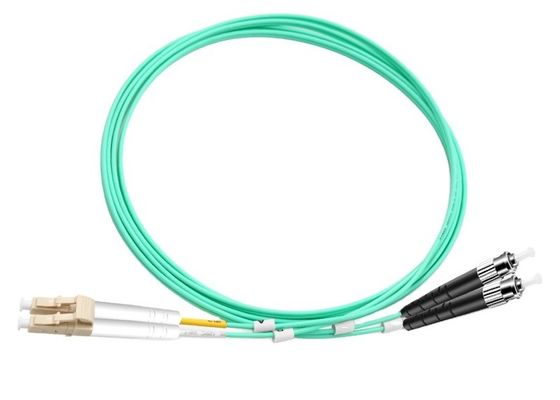 2.0mm 2m Çok Modlu Dubleks lif Optik St - Lc Yama Kablosu OM3 Düşük Ekleme Kaybı