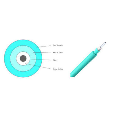 900um Sıkı Tamponlu lif Optik Kablo 1 Çekirdekli Tek Mod